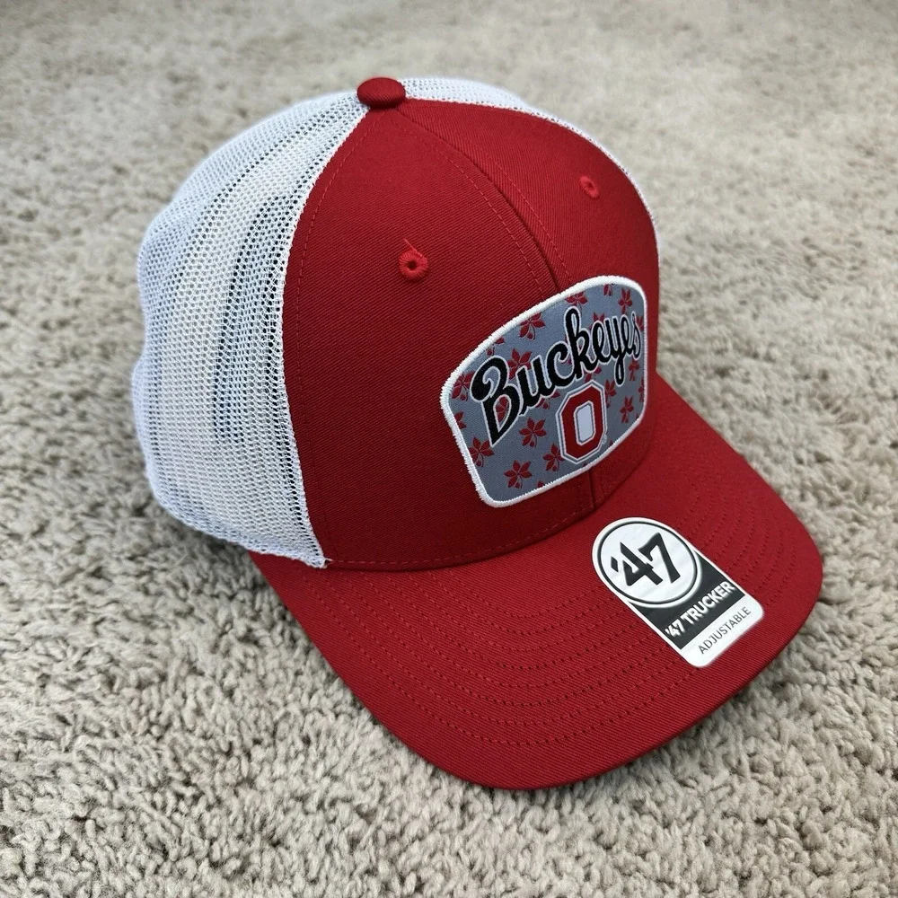 Ohio State Buckeyes‎ Hat '47 Men's Scarlet Factor Trucker Adjustable Red Cap NWT